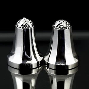 Georg Jensen Silver Salt and Pepper Set #423A - Acorn/Konge - Picture 1 of 3