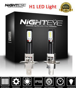 New ListingNighteye 2X H1 Led Fog Bulb Kit 160W 1600Lm High Beam Light Xenon 6500K White Us