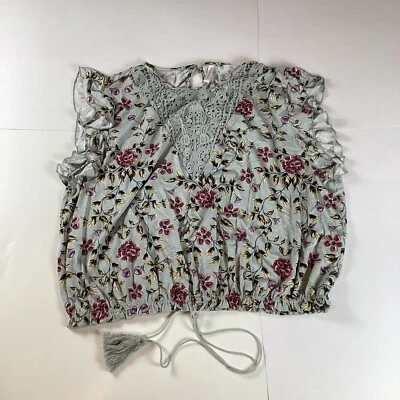 Blusa Top Camisa Xhilaration Para Mujer 2XL Cómoda Elastizada Floral Informal Formal Foto 1 de 4