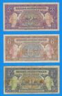 1946 Forces armées britanniques 3 pence 6 pence 1 shilling six pence bon jeu de billets