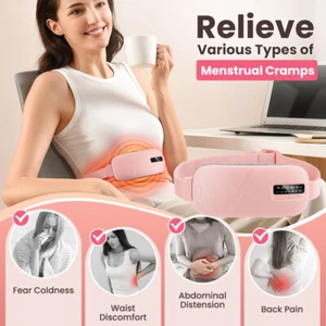 Electric Portable Menstrual Relief Heating Pad 5 Temp Settings & 4 Massage Modes - Picture 1 of 19