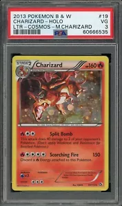 2013 PSA 3 Pokemon Legendary Treasures Charizard Cosmos Holo 19/113 Card VG - Picture 1 of 2