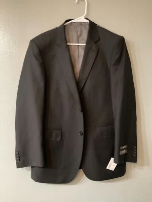 Zanetti элементы черный сплетенный карандаш полоски куртка Blazer 36с 100% шерсти. - Изображение 1 из 4