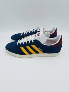 Adidas Original Men’s Gazelle Shoes, Dark Blue/Crew Yellow/Burgundy IF0877 - Picture 1 of 7