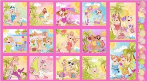 Loralie Designs - Wanna Beach Quilting And Crafting Cotton Panel 🏖🏖 - Picture 1 of 2