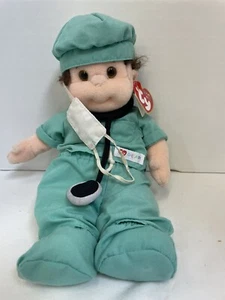 Ty Beanie Kids Tumbles 1996 Scrubs Jean Shorts Stethoscope Mask Cap Foot Cover - Picture 1 of 4