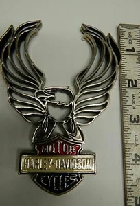 Harley Custom Flaming Eagle Embem Battery Cover Sissybar AMF Vintage NOS Bar shi - Picture 1 of 3
