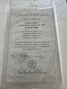 Bradford Editions Call Of The Wilderness 3 Wolf Ornamente Neu in Box mit Zertifikat - Bild 1 von 9