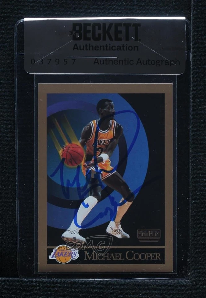 BAS 1990-91 Skybox Michael Cooper #134 Seal of Authenticity Auto HOF - Image 1 of 2