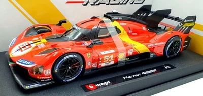 Burago 1/18 Scale 18-16301 - Ferrari 499P #51 24H Le Mans 2023 - Red - Image 1 of 4