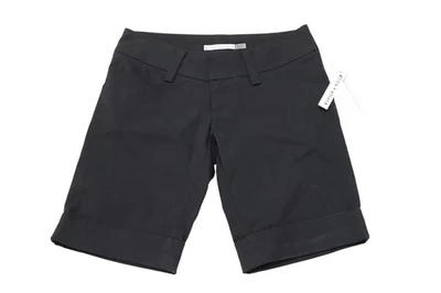 Bermuda feminina Alice + Olivia algemada em algodão preta tamanho 0 - Imagem 1 de 3