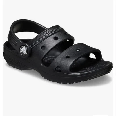 Crocs Classic Clog Sandals Black Double Strap Toddler Size 9c NWT - Image 1 of 4