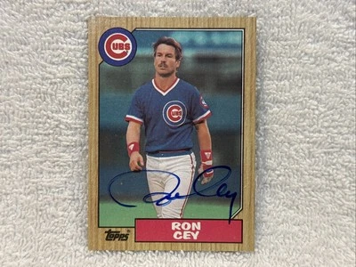 BEAUTIFUL 1987 Topps #767 Ron Cey AUTOGRAPHED Card, Chicago Cubs, VERY NICE! - Image 1 of 3