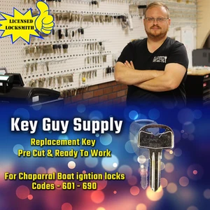 601-690. Replacement key for Chaparral boat ignition lock. Pre cut to your code. - Picture 1 of 1