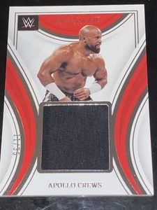 2023 Immaculate WWE Apollo Crews Red PARALLEL SWATCH RELIC /35 - Picture 1 of 2