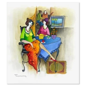 Itzchak Tarkay (1935-2012) Hand Signed Original Mixed Media Watercolor Painting - Picture 1 of 3