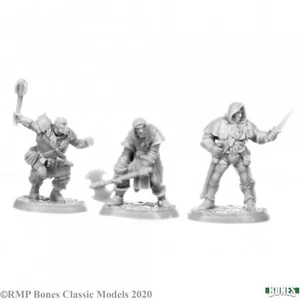 BRIGANDS (3) Reaper Miniatures Dark Heaven Bones REM77707 D&D