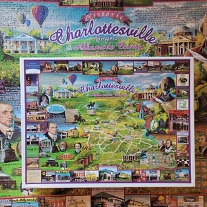 White Mountain Puzzle Historic Charlottesville Virginia *Missing 1 Piece* - Picture 1 of 8