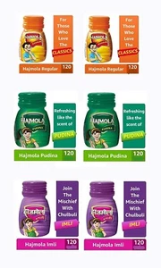 Dabur Hajmola Regular 120tb 2Pack+ Imli 120tb 2Pack+ Pudina 120tb 2Pack (6 pack) - Picture 1 of 1