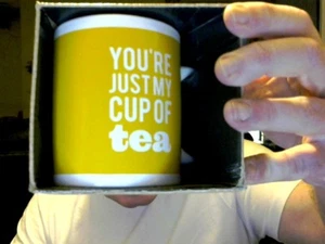 YOU'RE JUST MY CUP OF TEA MUG & BOX BIRTHDAY CHRISTMAS FREE UK POST - Picture 1 of 1
