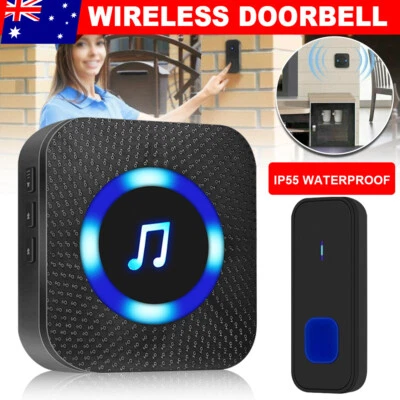 Wireless Door Bell Chime Waterproof Doorbell Receivers 300M Long Range Security - image 1 of 4