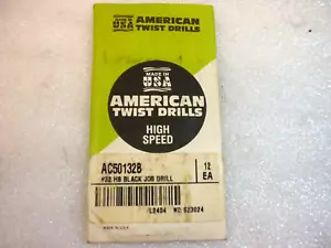 (Box von 12) American Spiralbohrer High Speed #32 H8 Black Job Bohrer, PN AC50132B - Bild 1 von 5