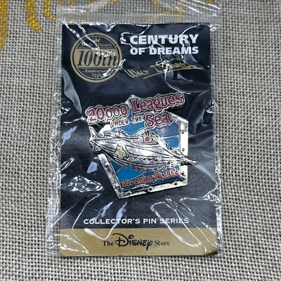 Prendedor Walt siglo 100 de Disney Store JAPÓN #10 20000 leguas bajo el mar 1954 Foto 1 de 3