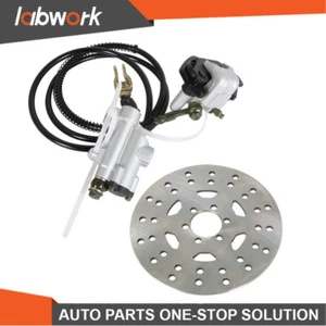 Labwork For Go-kart Stock Rear Hydraulic Brake Caliper Assembly+disc Rotor Kit - Picture 1 of 8