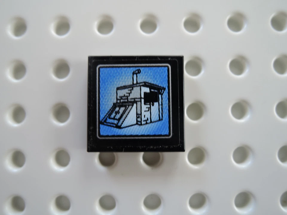 Lego 1 x Fliese 3068bpb0845 schwarz 2x2 Sticker Bildschirm Gebäude 60044 - Bild 1 von 1