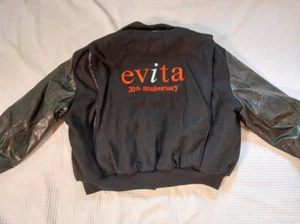 EVITA 20th Anniv Tour Cast Jacket 2XL Embroidered/wool/leather-Custom Creation - Picture 1 of 18