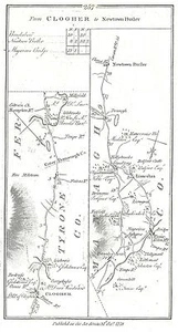 Antique map, Taylor & Skinner, Roads from Clogher to Newtown Butler, etc - Picture 1 of 2
