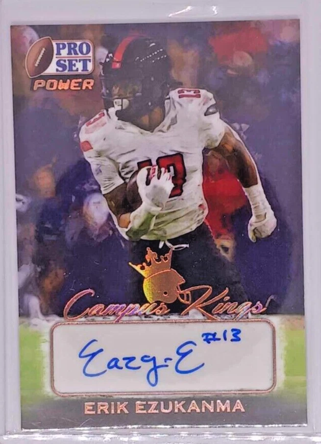 2021 Leaf Pro Set Power Football ERIK EZUKANMA Campus Kings Dolphins CK-EE1 - Image 1 of 2
