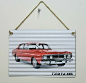 Letrero corrugado de metal estaño GT FALCON 40 X 30 CM con licencia cobertizo de garaje regalo - Imagen 1 de 4