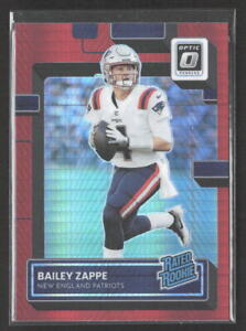 2022 Donruss Optic Bailey Zappe #229 RED HYPER Rated Rookie  Patriots