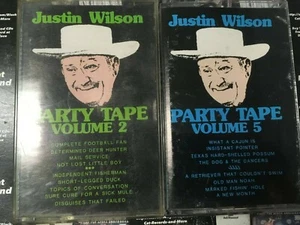 Justin Wilson Party Tape Volume 2 & 5 tested cassette tapes Cajun Comedy rare - Picture 1 of 3
