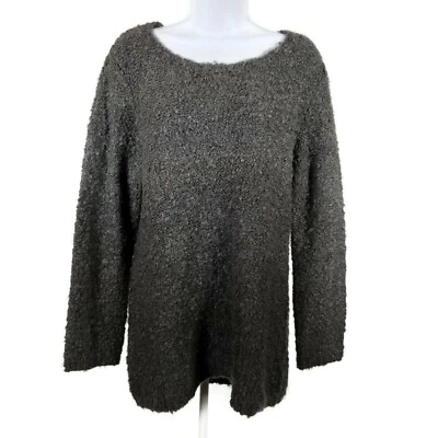 Suéter feminino Ruff Hewn cinza robusto malha mistura de lã L cinza manga longa - Imagem 1 de 4