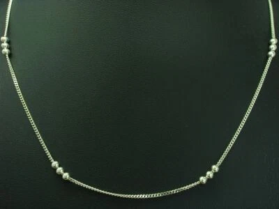 925 Argento Sterling Collier/Collana / Vero Argento/41,2cm/3,0g - Immagine 1 di 3