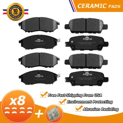 Front and Rear Ceramic Brake pads For 2011 2012 2013 2014 Nissan Murano - Image 1 of 4