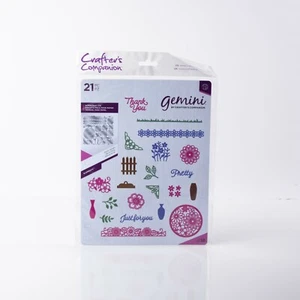 Crafter's Companion Gemini Papercraft Die Floral Delight 21 Pc Flowers New - Picture 1 of 2