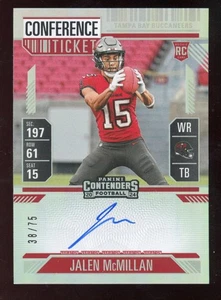 Jalen McMillan 2024 Contenders Auto Conference Ticket Serial #d 38/75 Buccaneers - Picture 1 of 2