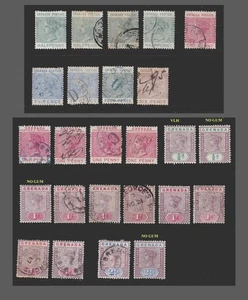 1883-1899 GRENADA Q.VICTORIA MINT USED CANCELATION SCT.21,22,23,24,30,39,40,42 - Picture 1 of 1