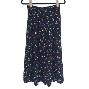 Vintage 90s Sag Harbor Floral Button Front Midi Skirt Size S Fairy Grunge Y2K - Picture 1 of 5