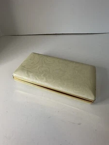 Vintage MELE orange SAMT Reise Schmuckkästchen Etui gefüttert Muschel Muschel Stil 8" - Bild 1 von 3