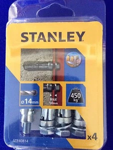 NUOVO Stanley STF40814 x 4 fissaggi solidi 14 x 50 mm 450 kg - Foto 1 di 2