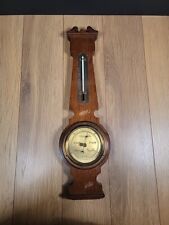 Antique Walker & Hall Barometer and Thermometer | Solid Oak Casing