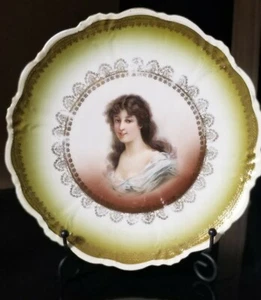 Elbogen Vienna Antique Porcelian China. Made In Austria. Charger Lady.  - Picture 1 of 5