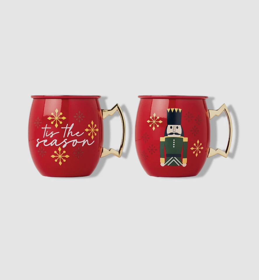 Cambridge Red Nutcracker Moscow Mule Mugs Set of 2 | 20 oz.