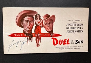 i947 DUEL IN THE SUN Movie Ink Blotter Ad Sexy Star Jennifer Jones Autograph - Picture 1 of 5