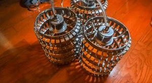 Kitchen Pendant Ceiling Lights for Island or Bar - Chrome x3 - Picture 1 of 4