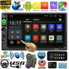 2Din 7in Touch Quad Core Android 7.1 GPS Navi RDS Car Stereo MP5 Player FM Radio